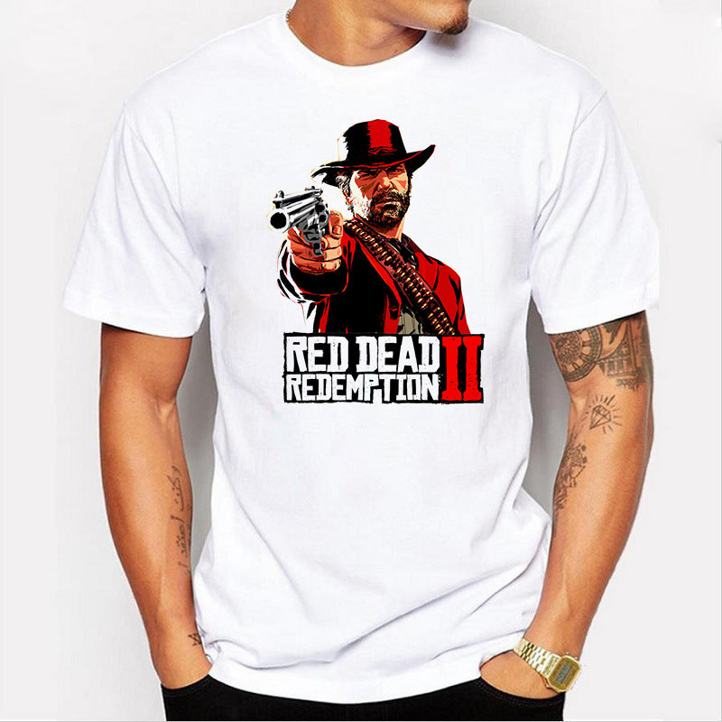 Red Dead Graphic Tee | Bold Print Casual Unisex T-Shirt