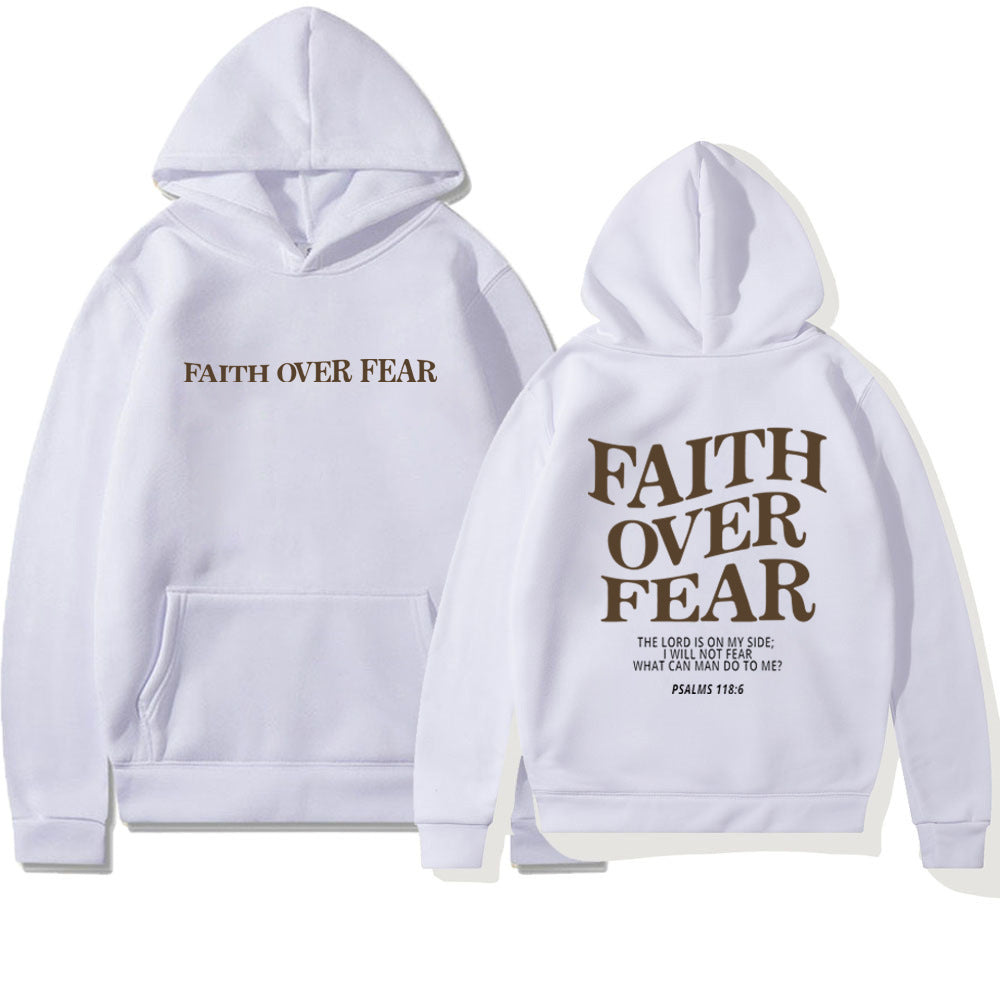 FAITH OVER FEAR Oversized Hoodie – Christian Streetwear Inspired by Psalm