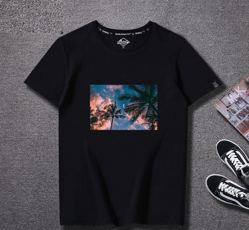 Men’s Graphic Print T-Shirt – Sunset & Urban Vibes Edition