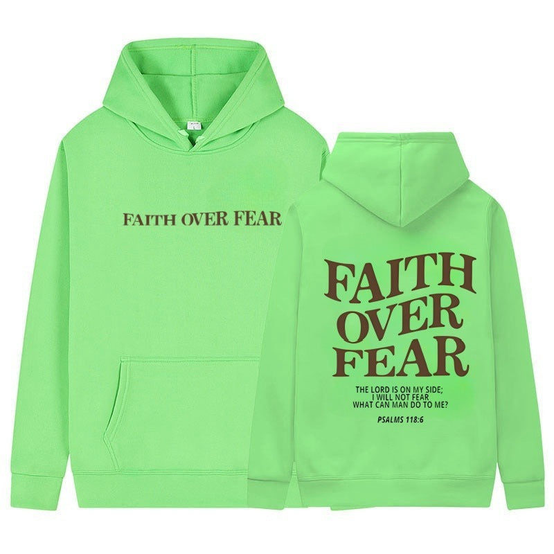 FAITH OVER FEAR Oversized Hoodie – Christian Streetwear Inspired by Psalm