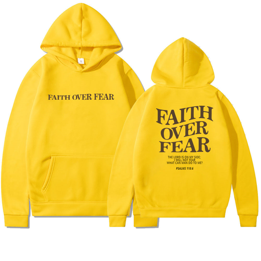 FAITH OVER FEAR Oversized Hoodie – Christian Streetwear Inspired by Psalm