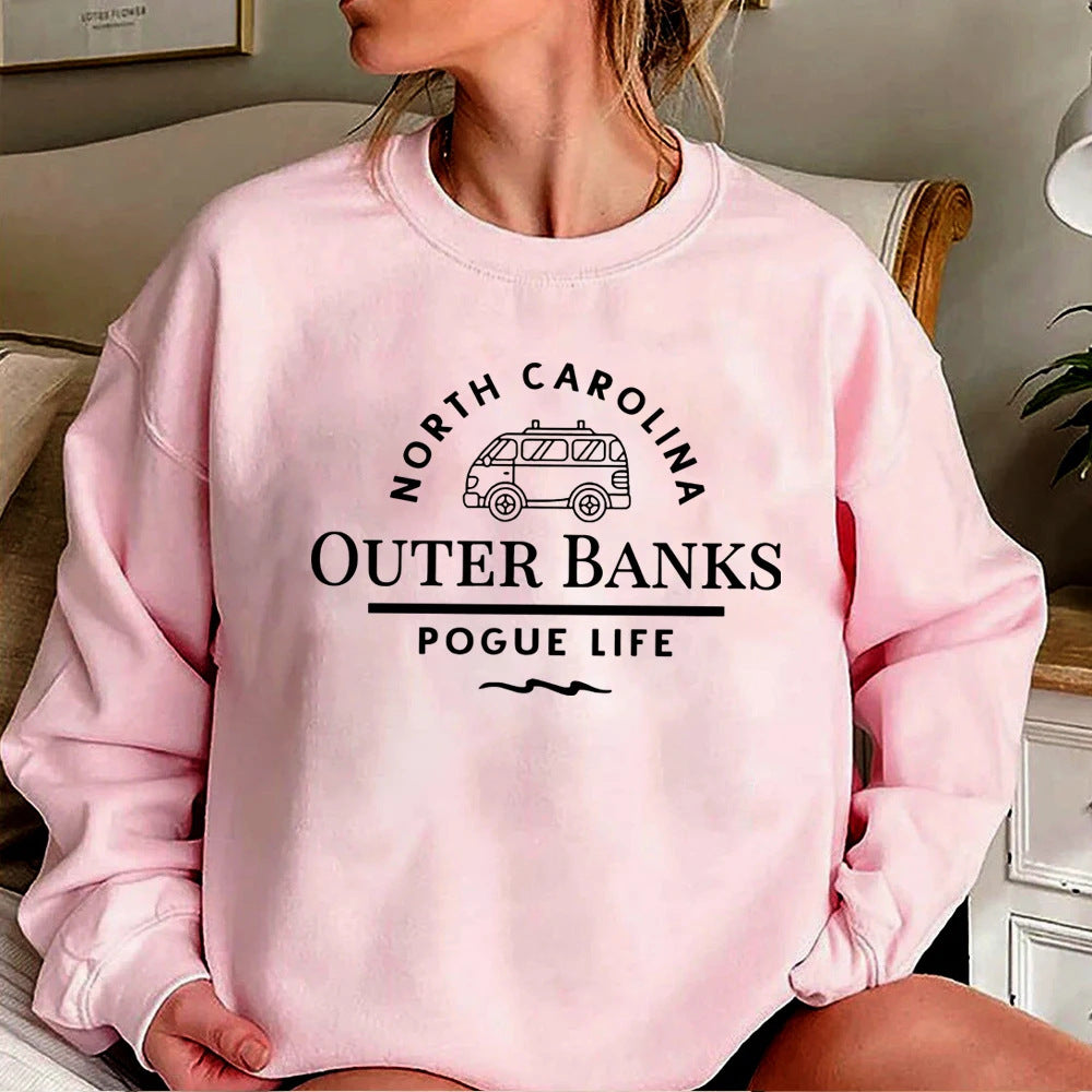 Outer Banks “Pogue Life” Crewneck Sweatshirt – Coastal Vibes, Casual Comfort