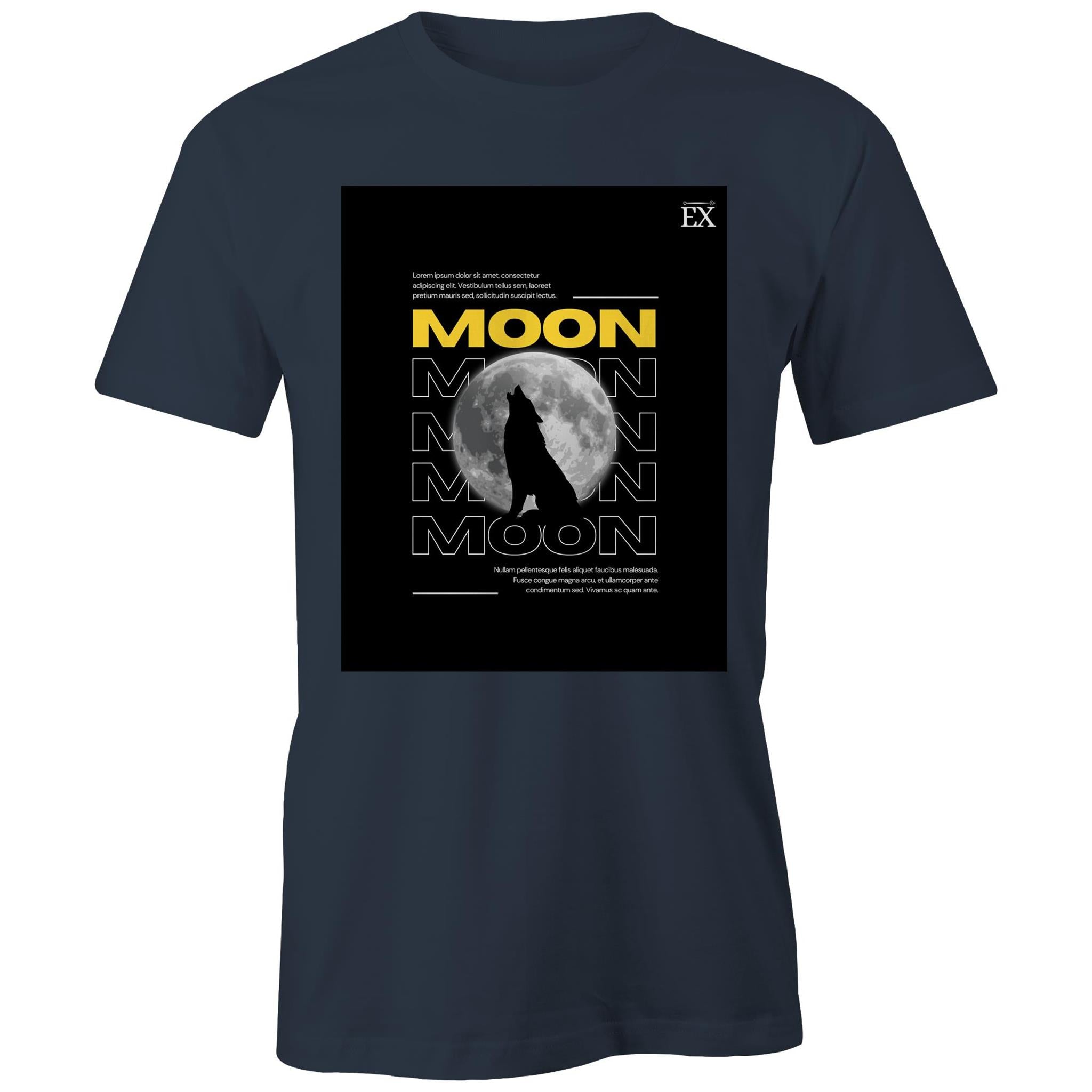 "MOON Howl" Full Moon Graphic T-Shirt – ExceLux Cosmic Series | Men's Classic Tee