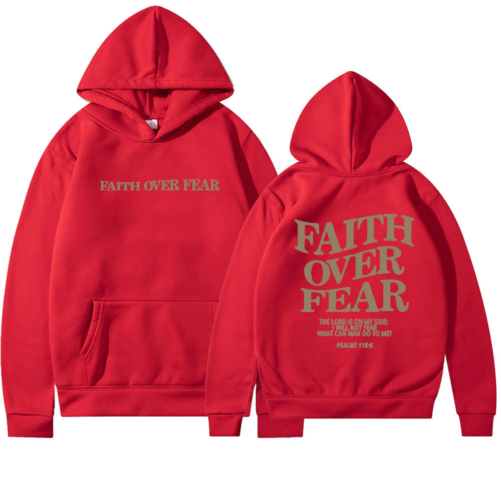 FAITH OVER FEAR Oversized Hoodie – Christian Streetwear Inspired by Psalm
