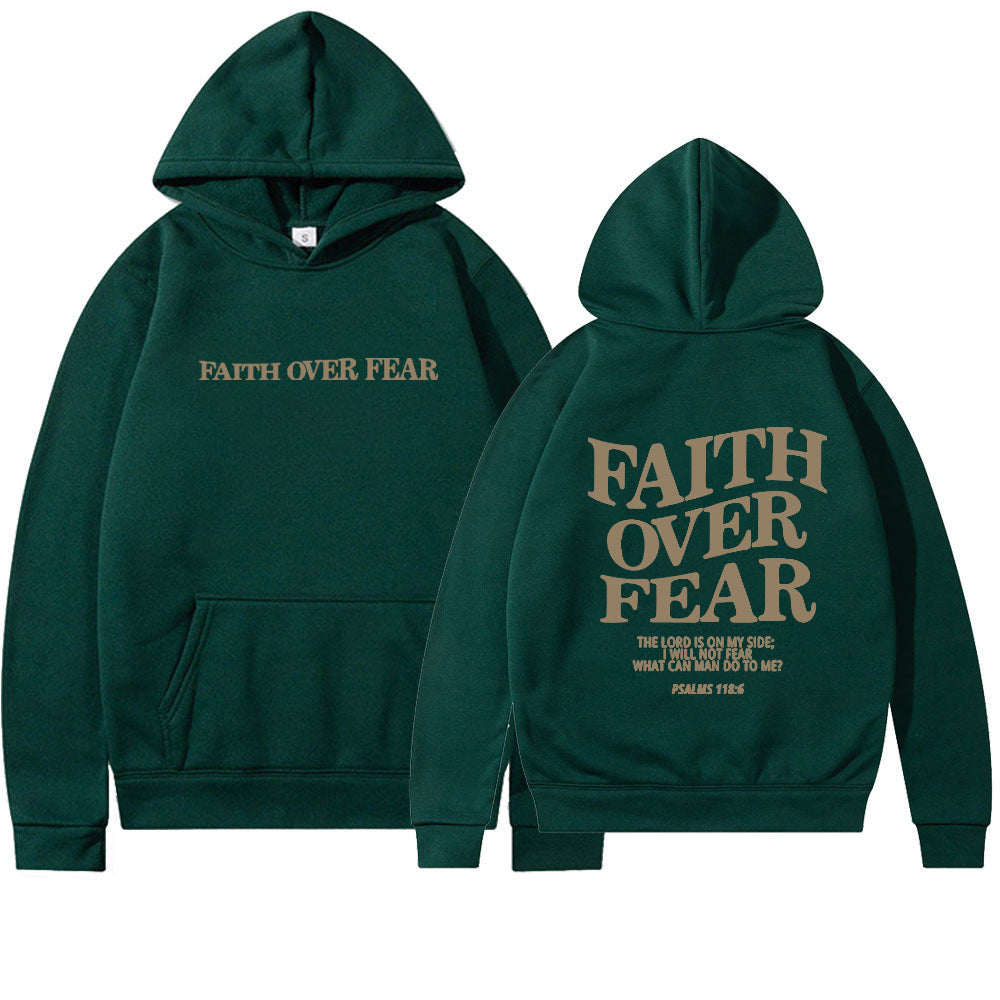 FAITH OVER FEAR Oversized Hoodie – Christian Streetwear Inspired by Psalm