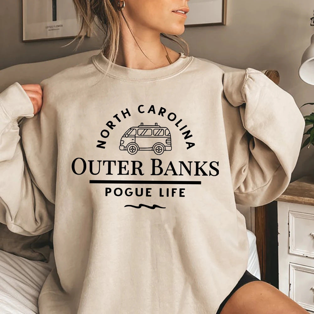 Outer Banks “Pogue Life” Crewneck Sweatshirt – Coastal Vibes, Casual Comfort