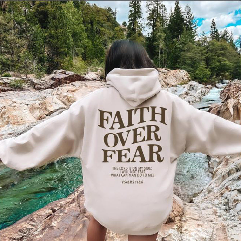 FAITH OVER FEAR Oversized Hoodie – Christian Streetwear Inspired by Psalm