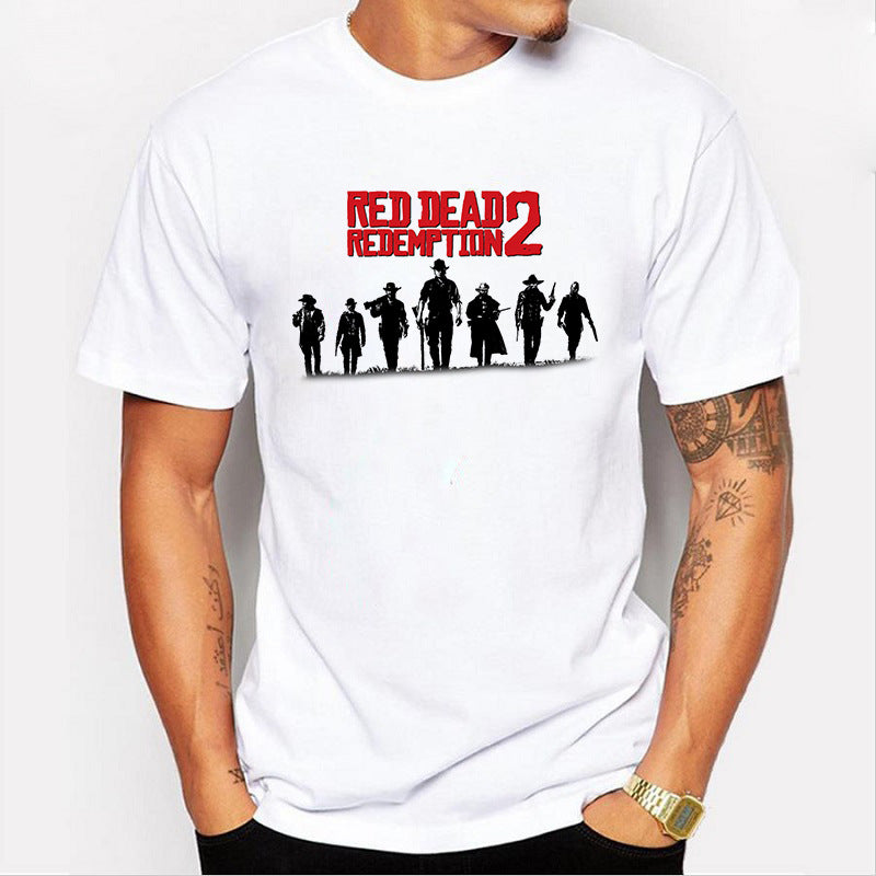 Red Dead Graphic Tee | Bold Print Casual Unisex T-Shirt