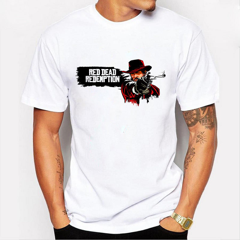 Red Dead Graphic Tee | Bold Print Casual Unisex T-Shirt