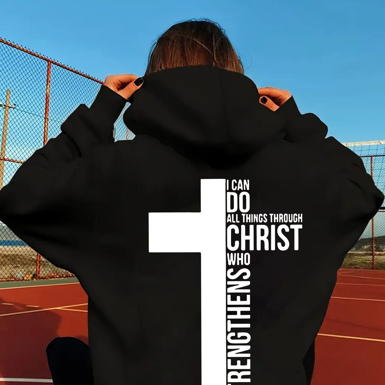 Faith Hoodie – “I Can Do All Things Through Christ” Philippians 4:13 Scripture Hoodie - ExceLux.