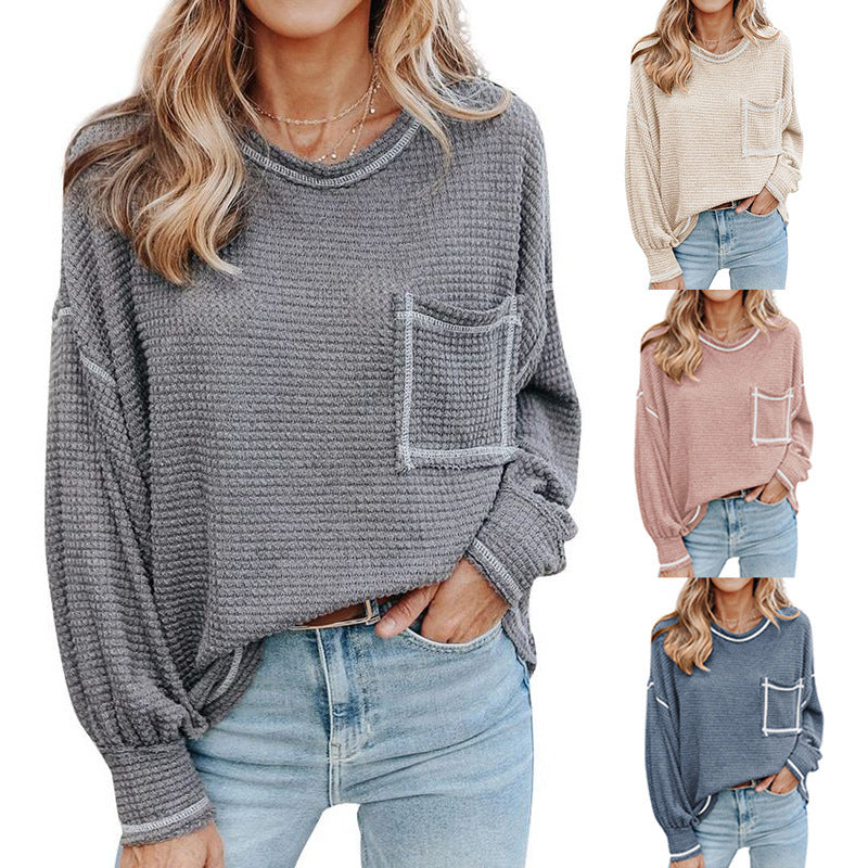 Oversized Pocket Top – Relaxed Drop Shoulder Style