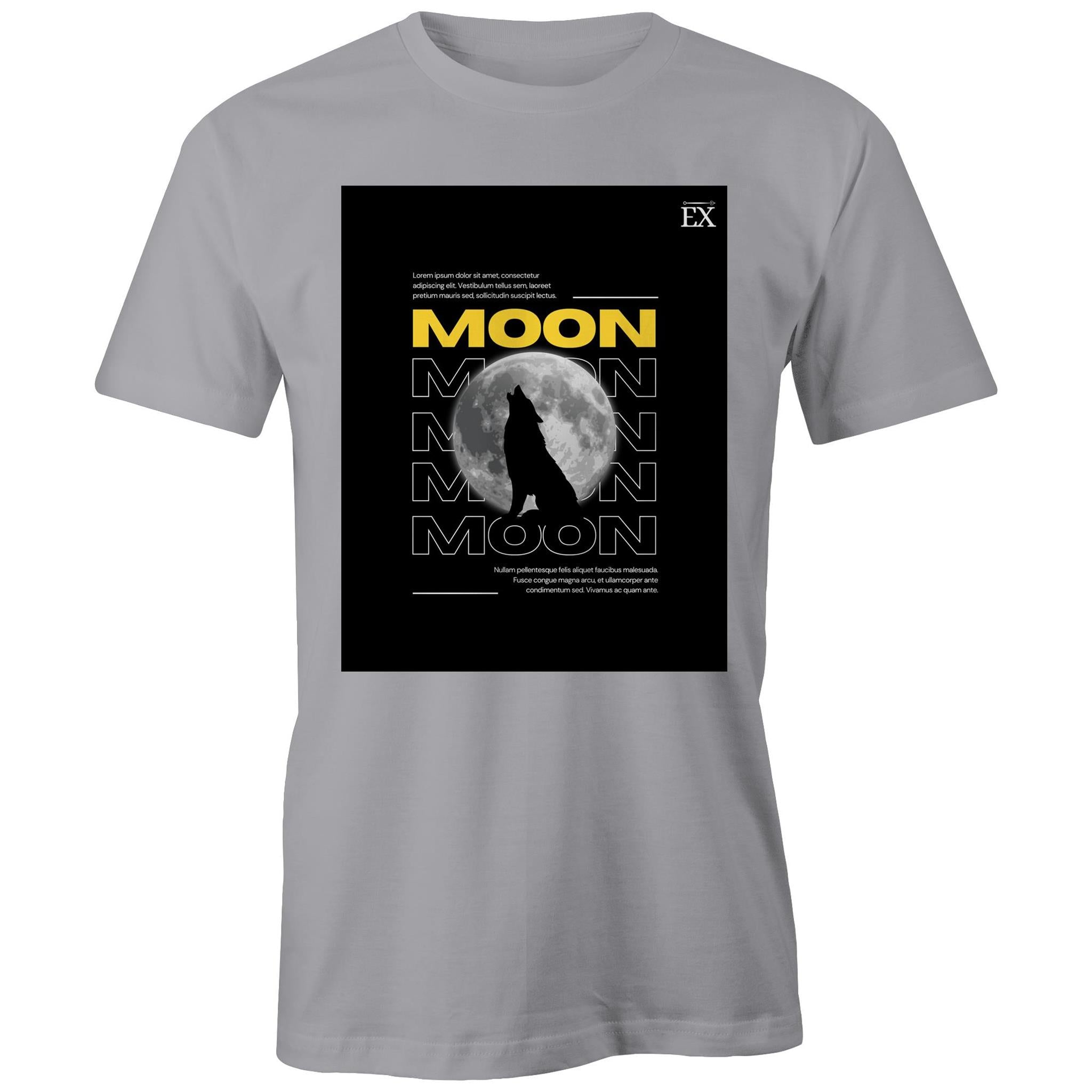 "MOON Howl" Full Moon Graphic T-Shirt – ExceLux Cosmic Series | Men's Classic Tee