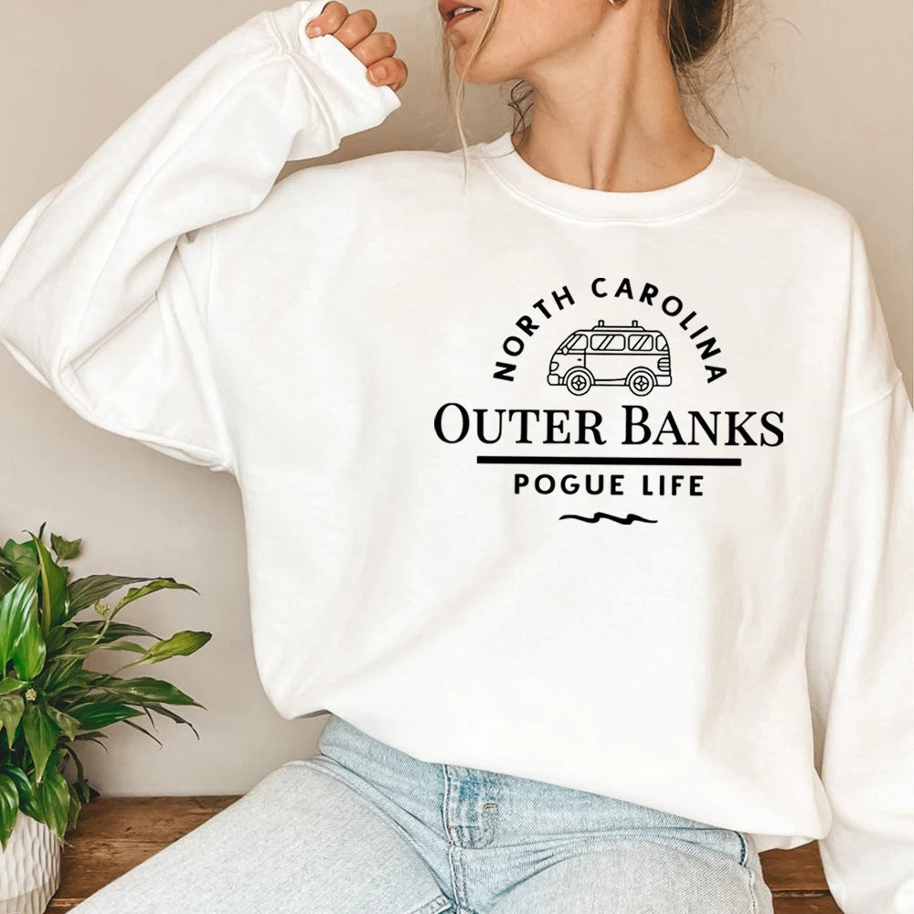 Outer Banks “Pogue Life” Crewneck Sweatshirt – Coastal Vibes, Casual Comfort