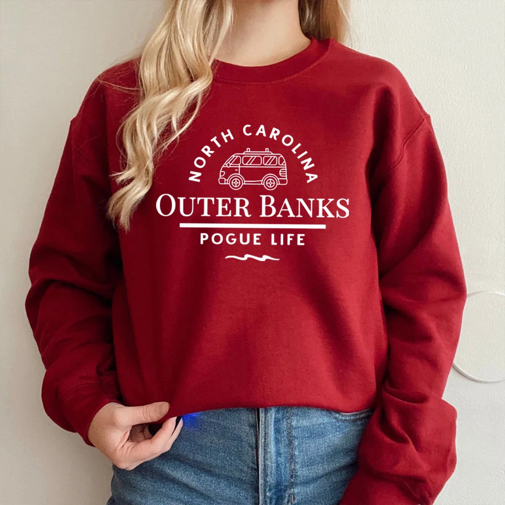 Outer Banks “Pogue Life” Crewneck Sweatshirt – Coastal Vibes, Casual Comfort
