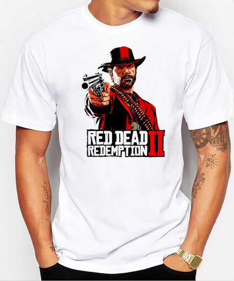 Red Dead Graphic Tee | Bold Print Casual Unisex T-Shirt