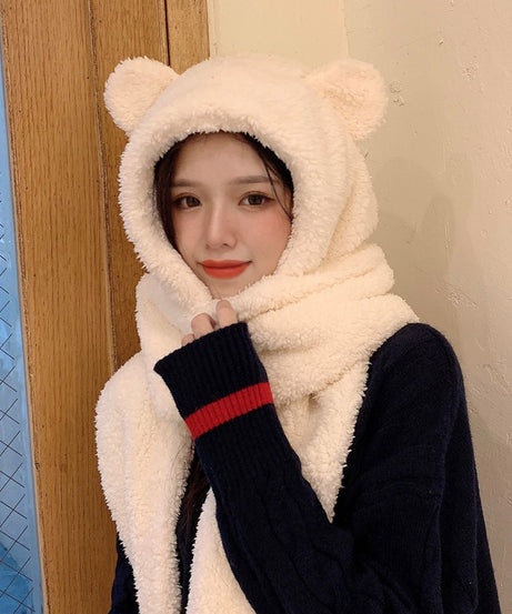 Cute winter plush scarf in autumn and winter