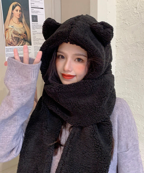 Cute winter plush scarf in autumn and winter