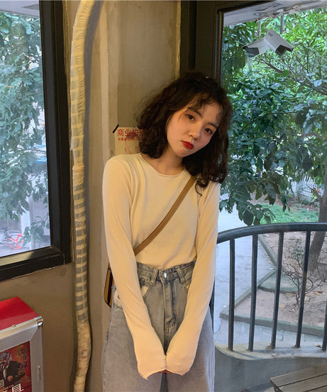 Essential Ribbed Long Sleeve Top – Soft, Stretchy & Everyday Chic