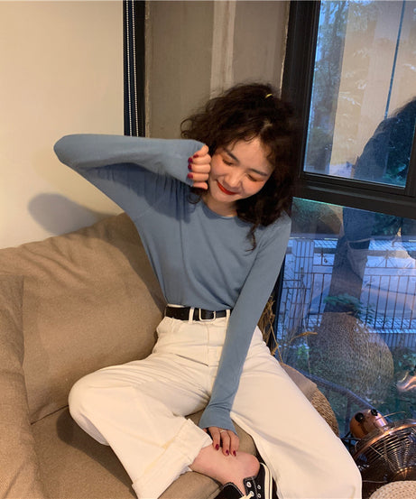 Essential Ribbed Long Sleeve Top – Soft, Stretchy & Everyday Chic