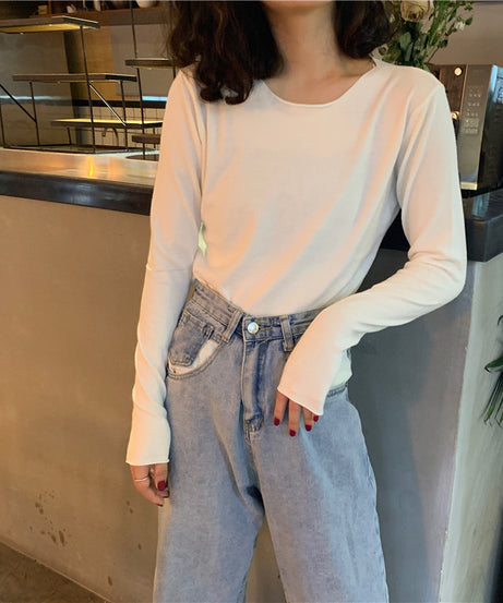 Essential Ribbed Long Sleeve Top – Soft, Stretchy & Everyday Chic