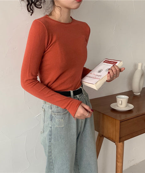 Essential Ribbed Long Sleeve Top – Soft, Stretchy & Everyday Chic