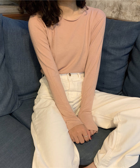 Essential Ribbed Long Sleeve Top – Soft, Stretchy & Everyday Chic