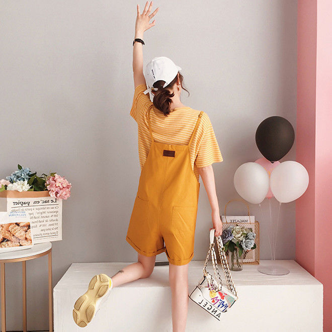 Kawaii Overall Shorts Set – 2-Piece Casual Cute Comfort