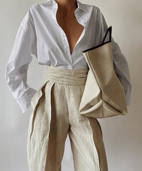 Oversized Cotton Button-Up Shirt – Classic, Minimal & Chic