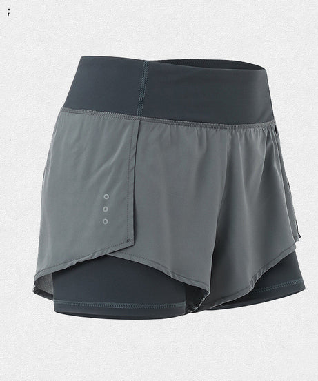 2-in-1 High-Waisted Pocket Shorts – Built-In Liner & Phone Pocket