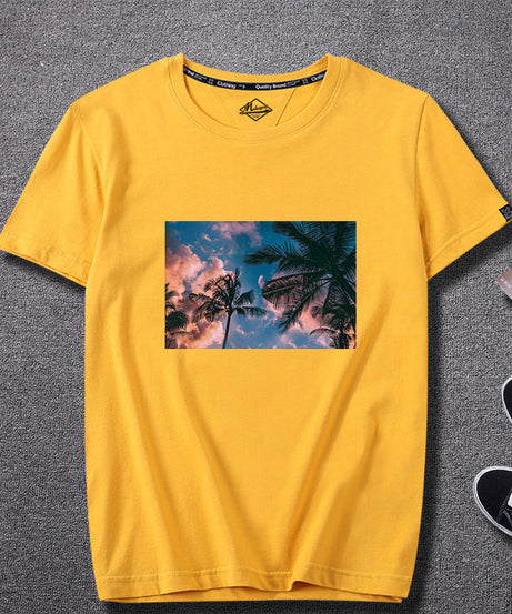 Men’s Graphic Print T-Shirt – Sunset & Urban Vibes Edition