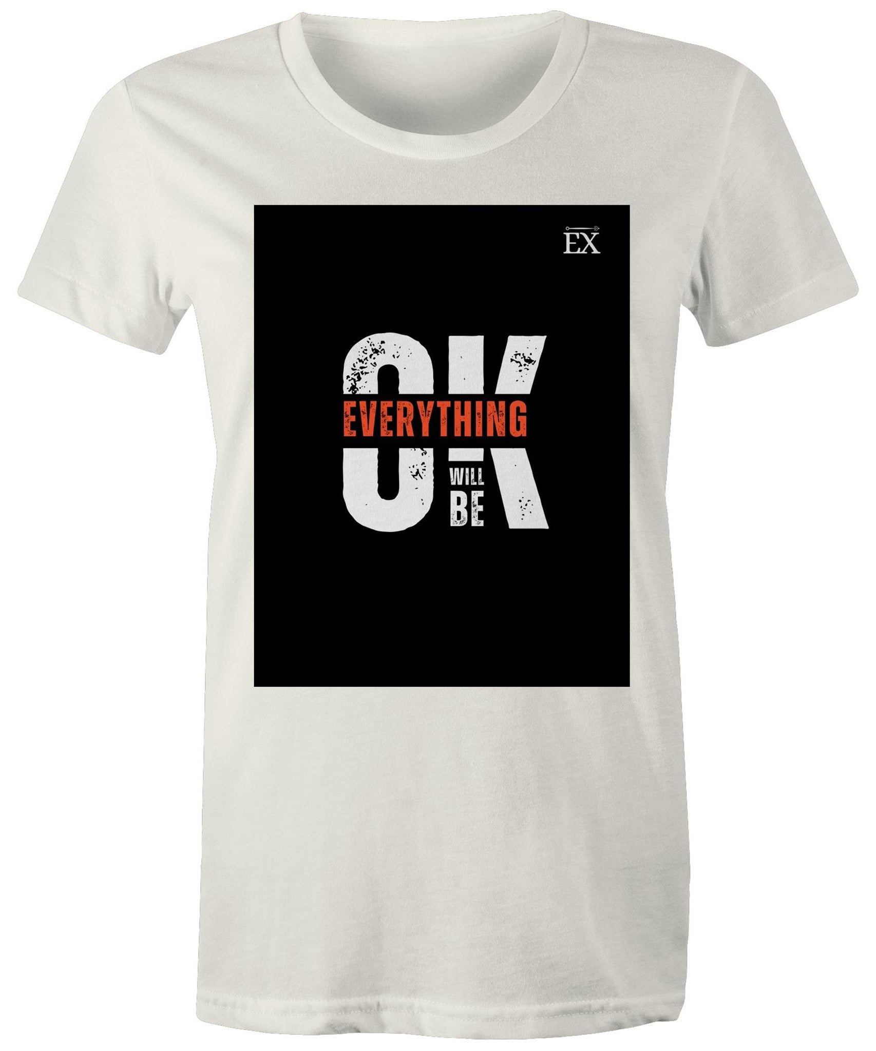 "Everything Will Be OK"  | OK Graphic T-Shirt – ExceLux Cosmic Series | women's Tee