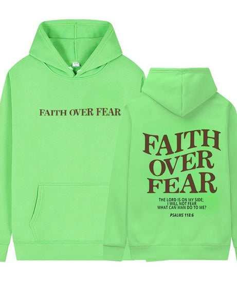 FAITH OVER FEAR Oversized Hoodie – Christian Streetwear Inspired by Psalm