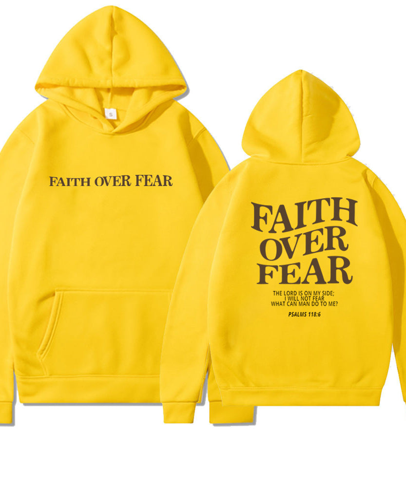 FAITH OVER FEAR Oversized Hoodie – Christian Streetwear Inspired by Psalm