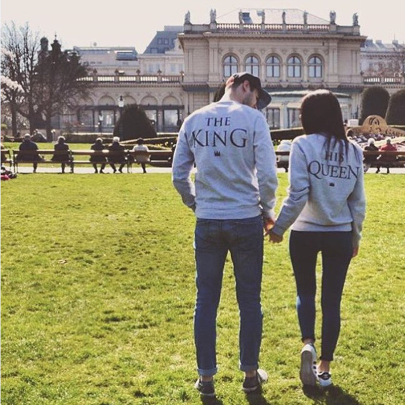 "His Queen & The King" Matching Couple Sweatshirts – Cozy Couple Goals