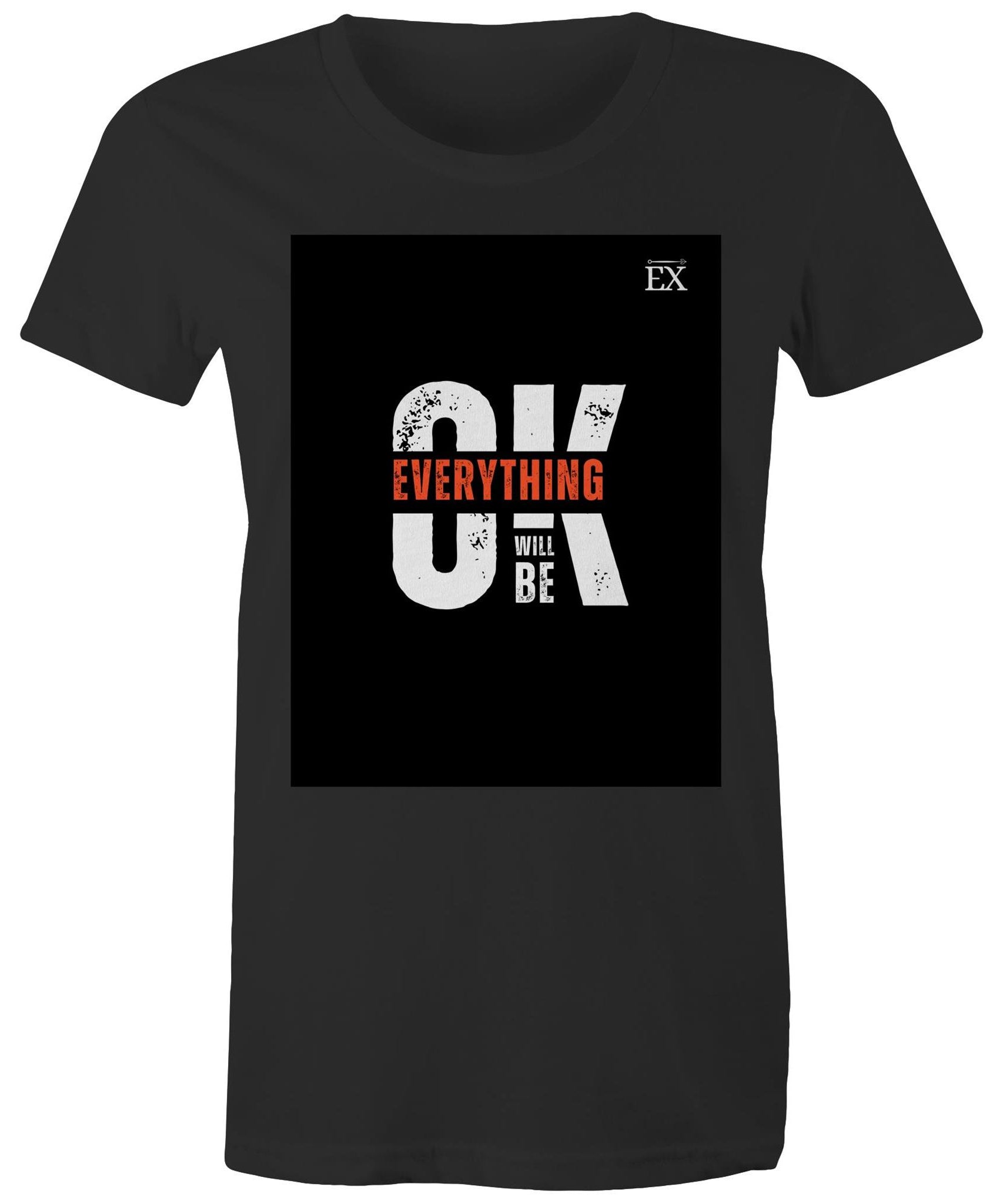 "Everything Will Be OK"  | OK Graphic T-Shirt – ExceLux Cosmic Series | women's Tee