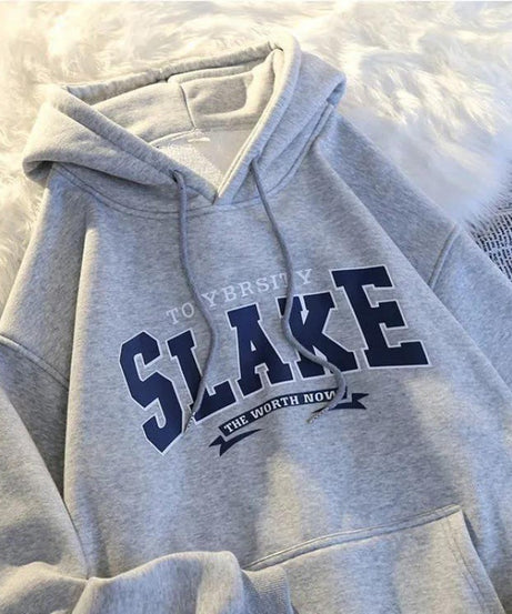 SLAKE Embroidered Oversized Hoodie – Vintage Varsity Streetwear