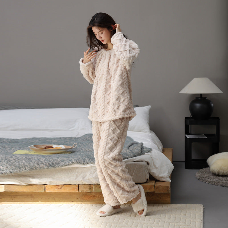 Warm Winter Loungewear Women's Suit