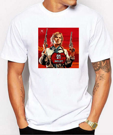 Red Dead Graphic Tee | Bold Print Casual Unisex T-Shirt