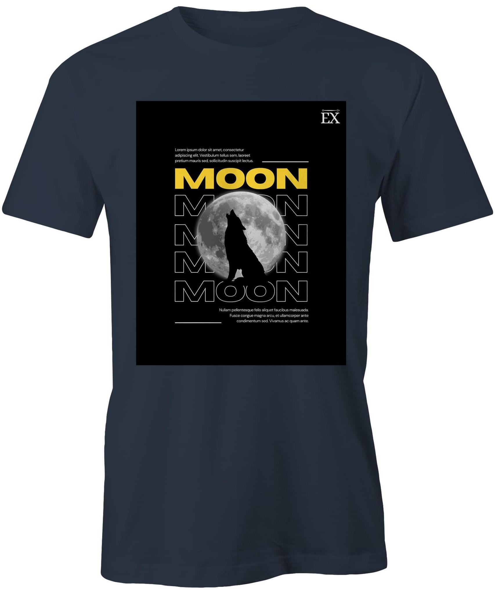 "MOON Howl" Full Moon Graphic T-Shirt – ExceLux Cosmic Series | Men's Classic Tee