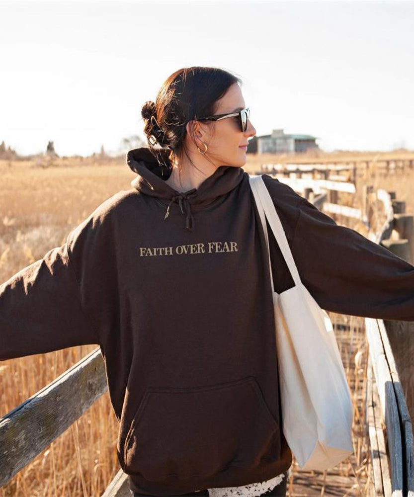 FAITH OVER FEAR Oversized Hoodie – Christian Streetwear Inspired by Psalm
