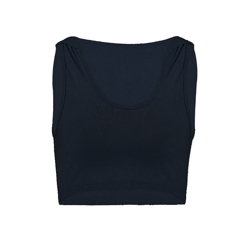 Women’s Sleeveless Hooded Crop Top – Sporty Ribbed Tank for Fitness, Beach, or Casual Wear