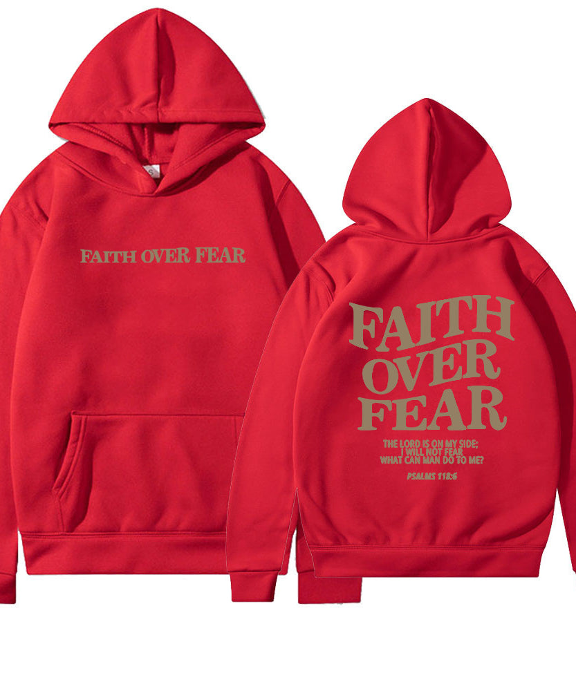 FAITH OVER FEAR Oversized Hoodie – Christian Streetwear Inspired by Psalm