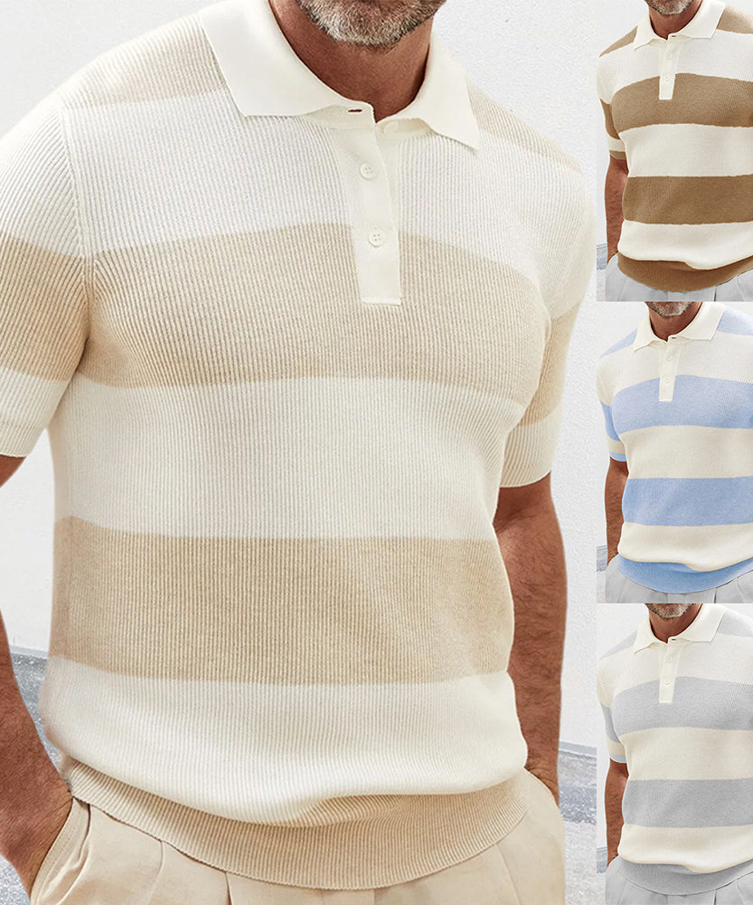Mens Clothing Summer Fashion Lapel Sweater Short Sleeve Men Clothing Men Wears