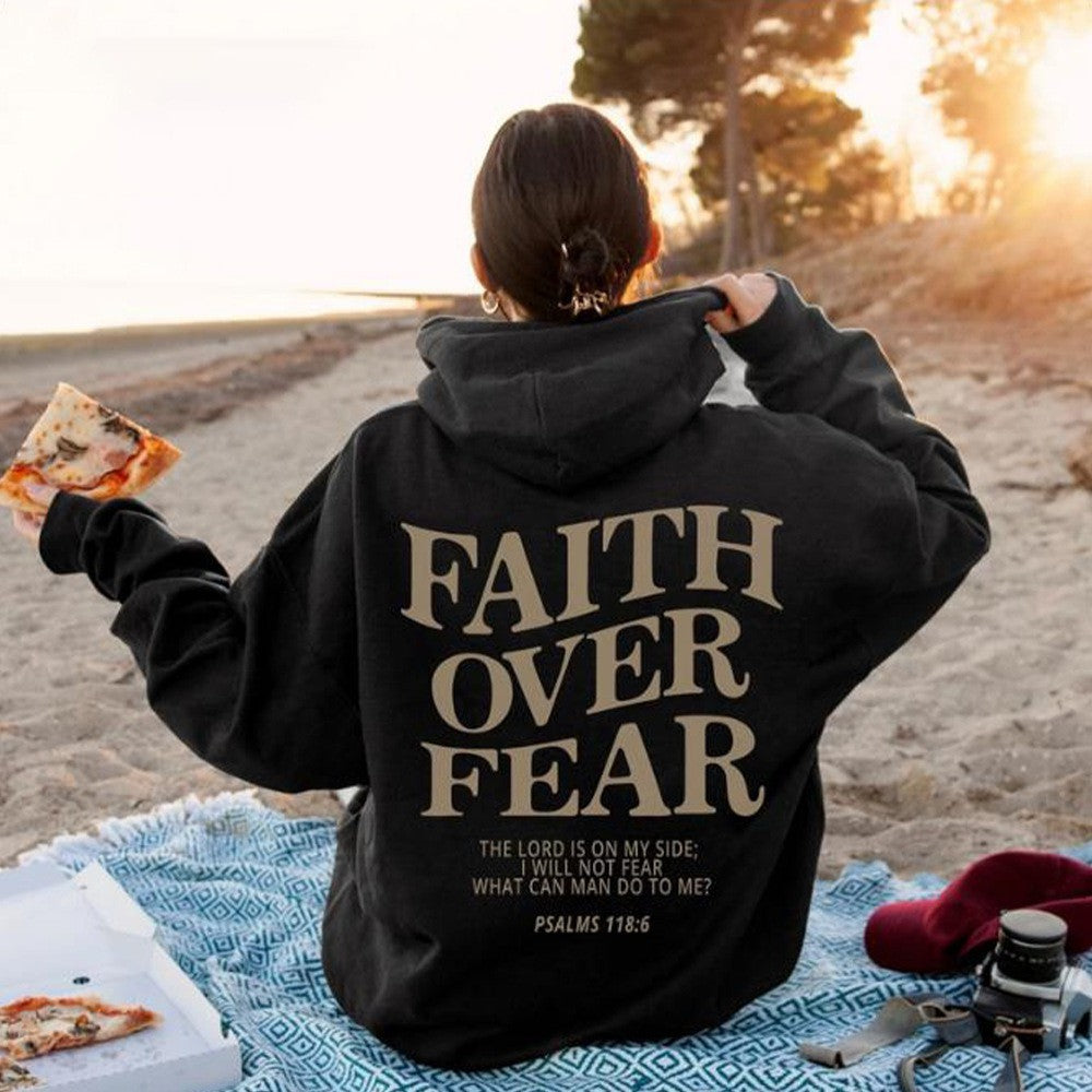 FAITH OVER FEAR Oversized Hoodie – Christian Streetwear Inspired by Psalm