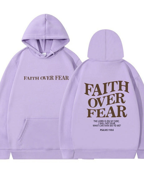 FAITH OVER FEAR Oversized Hoodie – Christian Streetwear Inspired by Psalm