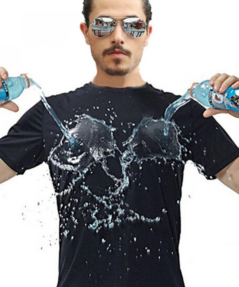 HydroShield™ Men's Waterproof T-Shirt – Anti-Stain | Quick-Dry | Breathable Comfort