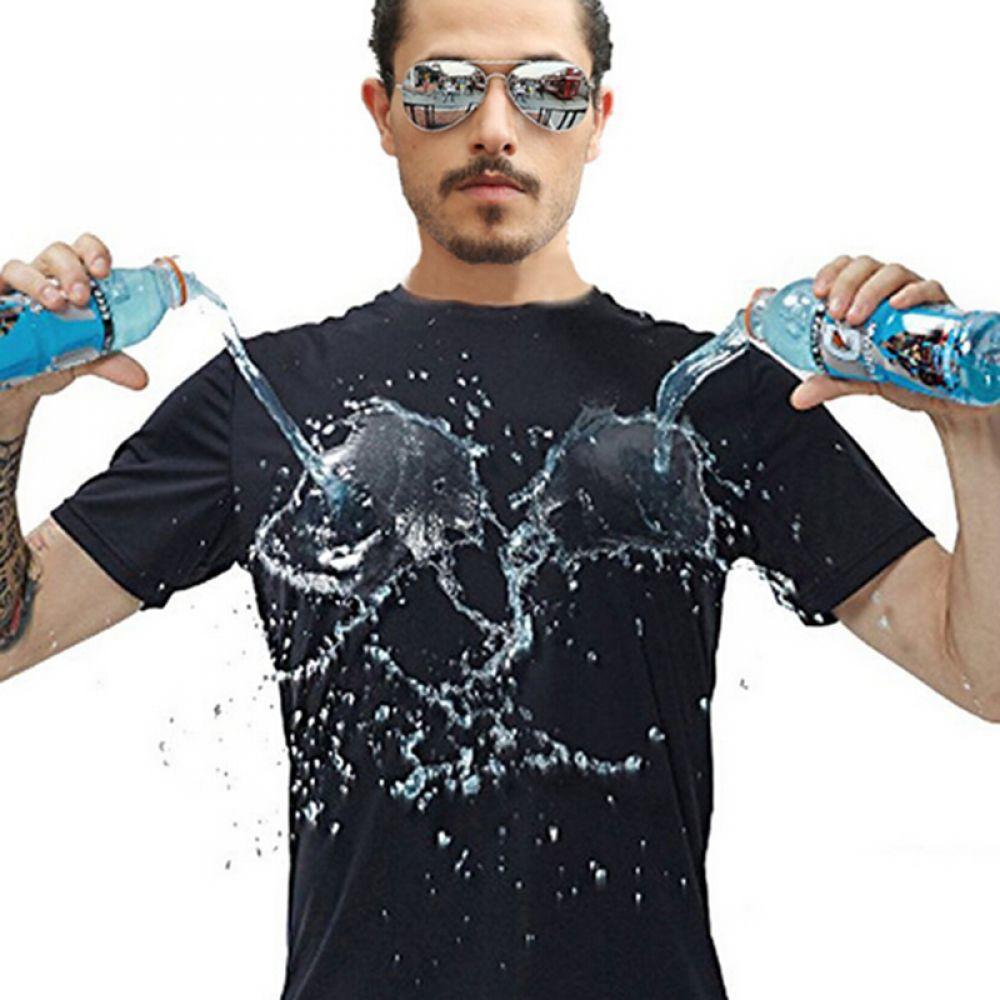 HydroShield™ Men's Waterproof T-Shirt – Anti-Stain | Quick-Dry | Breathable Comfort
