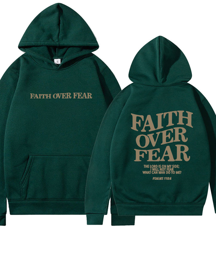 FAITH OVER FEAR Oversized Hoodie – Christian Streetwear Inspired by Psalm