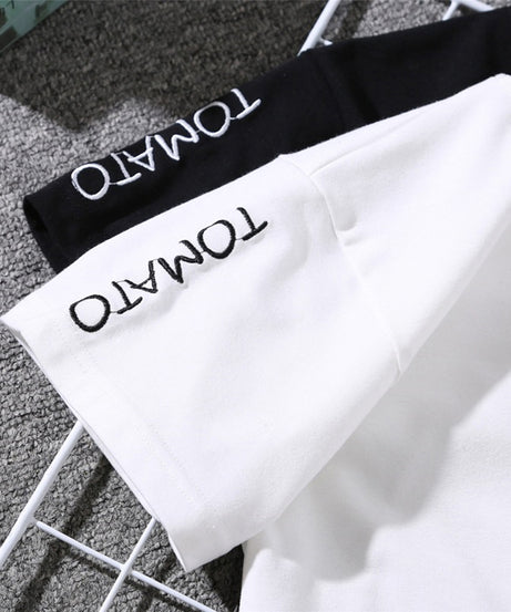 Summer Couples Lovers T-Shirt For Women Casual White Tops Tshirt Women T Shirt Love Heart Embroidery Print T-Shirt Female