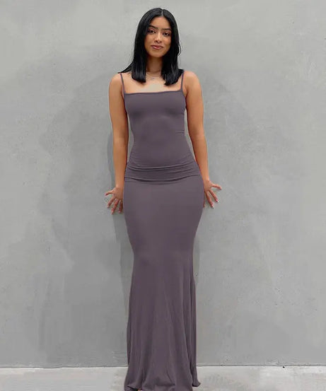 Pure Slim Peach Hip Suspender Long Fishtail Skirt | EXCELUX DRESSES